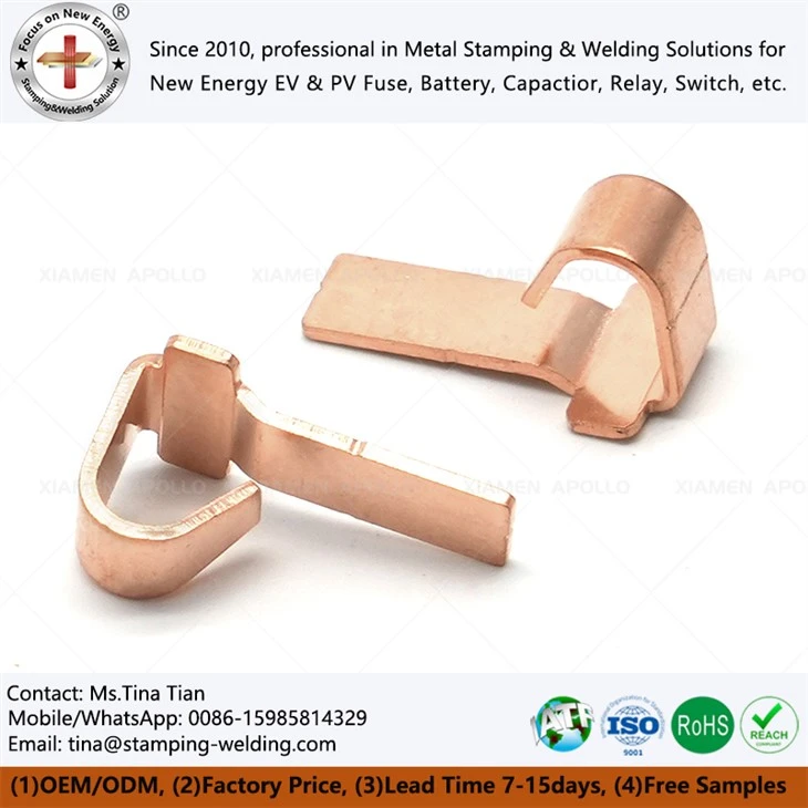 Progressive Die Stamped Copper Parts for MCCB