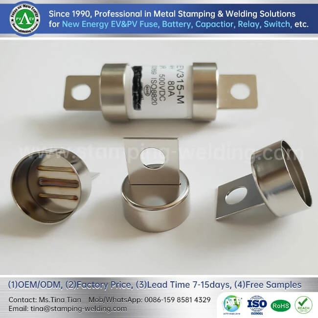 Copper Cap Contact for EV Battery Fuse