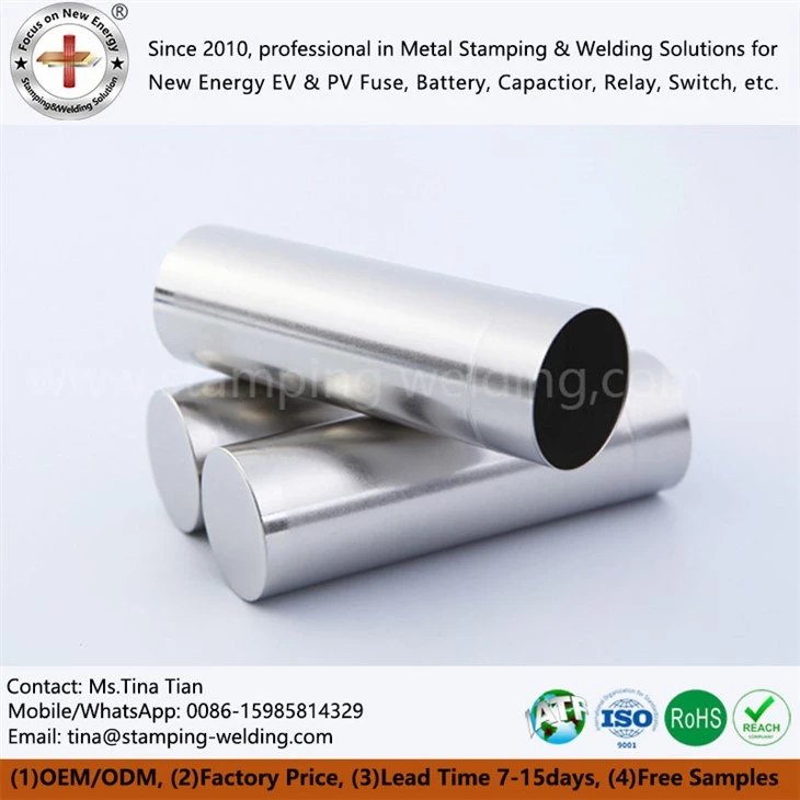 Steel cylindrical battery column housing